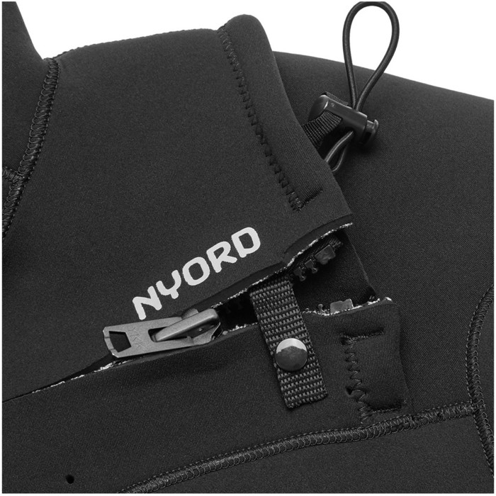 2024 Nyord Womens Furno Ultra Plus 6/5/4mm Hooded Chest Zip Wetsuit FUPW654001 - Black